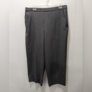 Sag Harbor women's pants, petite. Gray, straight leg, 14P